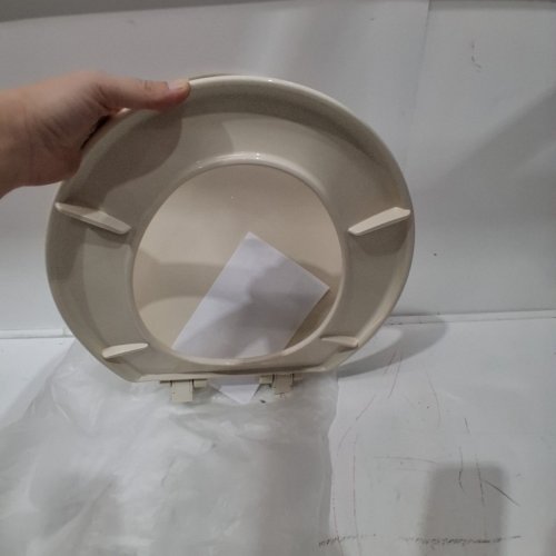 BEMIS ECONOMY PLASTIC ROUND TOILET SEAT - 16.5" - BONE (MODEL: 730SLEC-006) image 3