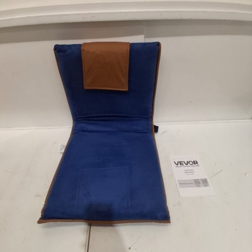 VEVOR FLOOR CHAIR WTH BACK SUPPORT FOLDING CHAIR SIX ADJUSTABLE POSITIONS - 330LB - BLUE/BROWN (MODEL:QX-0408C) image 4