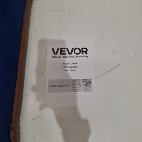 VEVOR FLOOR CHAIR WTH BACK SUPPORT FOLDING CHAIR SIX ADJUSTABLE POSITIONS - 330LB - BLUE/BROWN (MODEL:QX-0408C) image 5