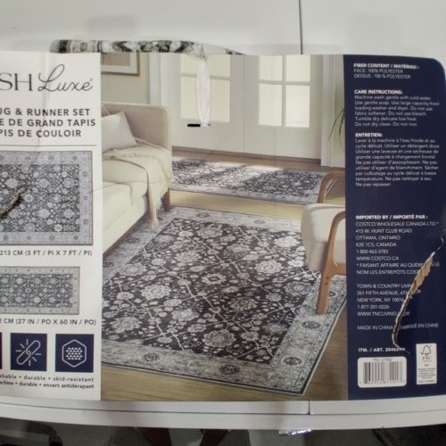 WASH LUXE FLORAL AREA RUG - 5FT X 7FT -GREEN/GREY (MODEL: 2046294) image 5