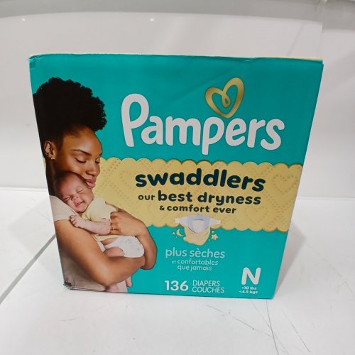 136PK PAMPERS SWADDLERS DISPOSABLE DIAPERS - SIZE NEWBORN (UNDER 10LBS) image 2