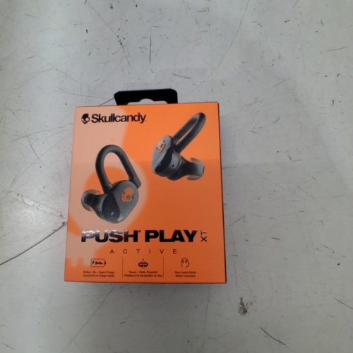 SKULLCANDY PUSH PLAY ACTIVE TRUE WIRELESS BLUETOOTH EARBUDS - BLACK (MODEL: S2PPW) image 2