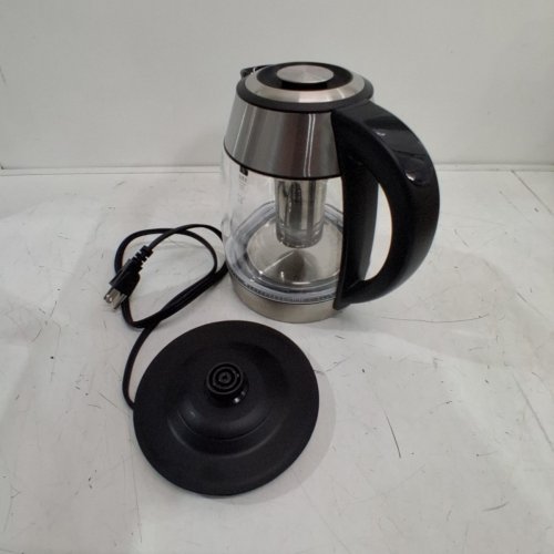 CHEFMAN DUAL-GLASS COOL TOUCH DIGITAL KETTLE WITH TEA INFUSER - 1500W - 1.7L - STAINLESS STEEL/BLACK (MODEL: RJ11-17-CTI-DG/1992747) image 3