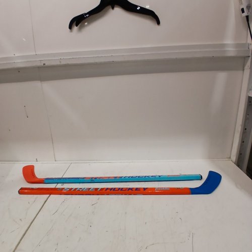 2PC KIDS FRANKLIN SPORTS STREET HOCKEY STICKS - 37" - BLUE/ORANGE - (MODEL:67198) image 2