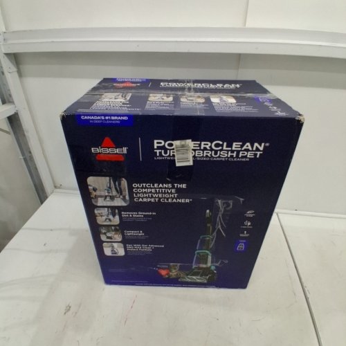 BISSELL POWERCLEAN TURBOBRUSH PET UPRIGHT CARPET CLEANER, POWERFUL & LIGHTWEIGHT - 120V - BLUE (MODEL: 3938C) image 5
