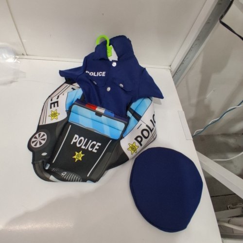 2PC POLICE CAR RIDE-ALONG COSTUME SET - 3T-4T - BLUE / BLACK (STYLE:WM28064683-525) image 2