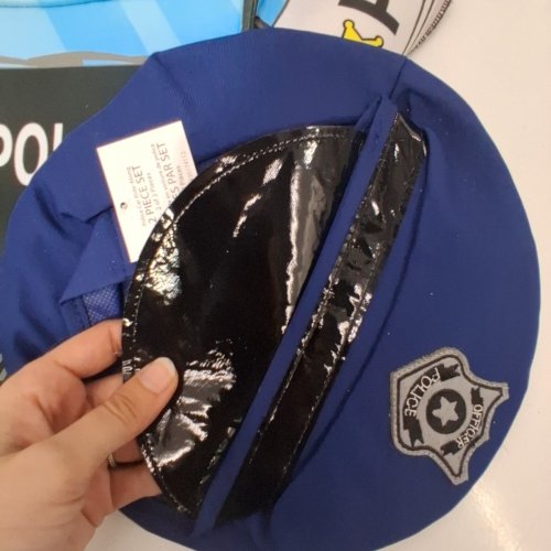 2PC POLICE CAR RIDE-ALONG COSTUME SET - 3T-4T - BLUE / BLACK (STYLE:WM28064683-525) image 3