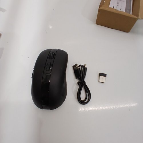 RII 2.4G WIRELESS MOUSE 5 BUTTONS RECHARGEABLE MOBILE OPTICAL MOUSE WITH USB NANO RECEIVER - BLACK (MODEL: RM200) image 4
