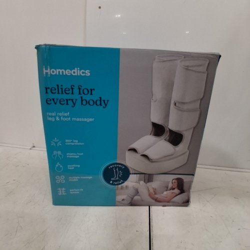 HOMEDICS RELIEF LEG & FOOT MASSAGER - LIGHT GREY (MODEL: FMS-340H) image 4