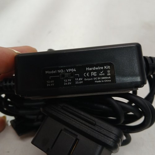 VANTRUE OBD HARDWIRE KIT FOR DASH CAM - 2800MA OUTPUT - 9.8FT -BLACK (MODEL: VP04) image 2