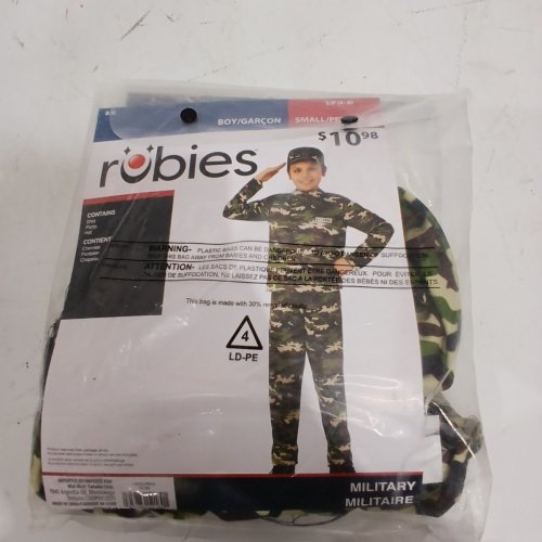 3PC BOYS RUBIES MILITARY COSTUME HAT, SHIRT AND PANTS - SMALL (4/6) - GREEN (STYLE: 701380) image 2