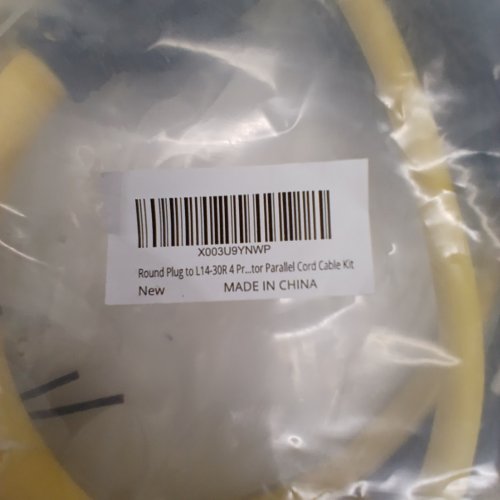 ONETAK ROUND PLUG LANTERN HEAD TO 14-50R 4 PRONG RECEPTACLE GENERATOR INVERTER PARALLEL CORD - 6FT - 30 AMP, 120 V - YELLOW image 2