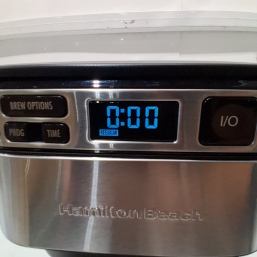 HAMILTON BEACH FRONTFILL PROGRAMMABLE COFFEE MAKER - 12 CUP - BLACK/SILVER (MODEL: 46310J) image 2
