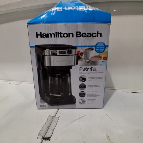 HAMILTON BEACH FRONTFILL PROGRAMMABLE COFFEE MAKER - 12 CUP - BLACK/SILVER (MODEL: 46310J) image 6