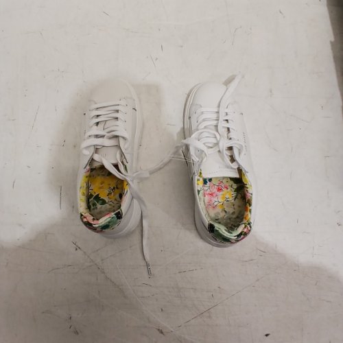 WOMENS TED BAKER MAISIE LEATHER COURT SHOES - SIZE 6 - WHITE/FLORAL (STYLE: 3756606) image 2