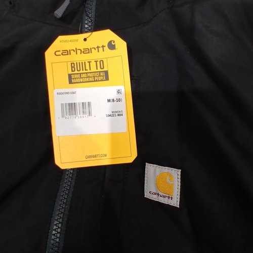 WOMEN'S CARHARTT ROCKFORD WATER REPELLENT COAT - MED (8-10) - BLACK (STYLE: 104221-N04) image 2