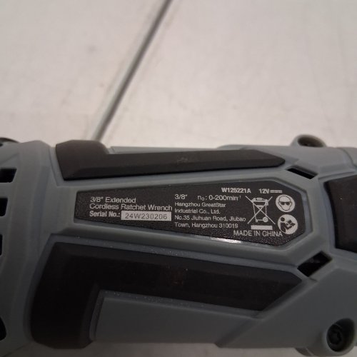 WORKPRO EXTENDED CORDLESS RATCHET WRENCH - 3/8" 0-200 RPM - BLACK/GREY (MODEL: W125221A) image 7