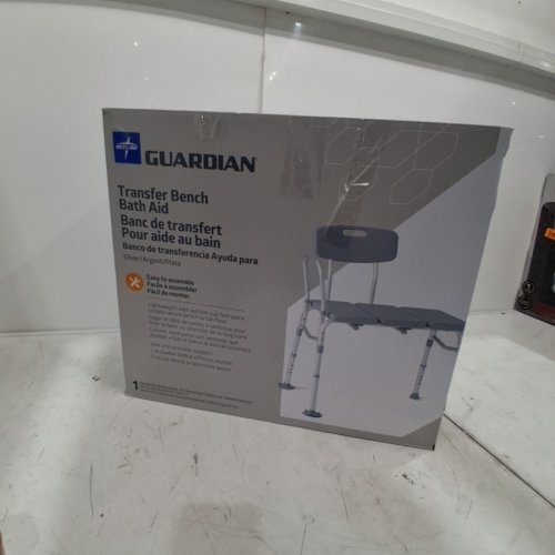 MEDLINE GUARDIAN BATHTUB TRANSFER BENCH WITH BACK SUPPORT & SUCTION FEET - 400LBS CAPACITY - GREY (MODEL: G3-100KBRX1) image 4
