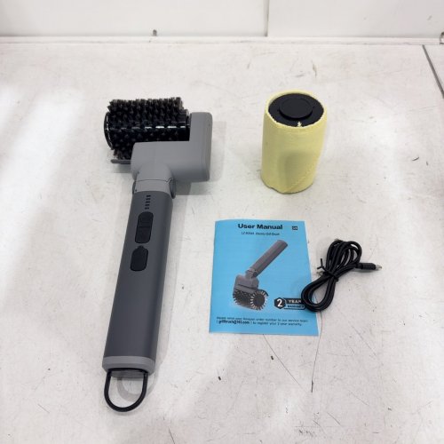 LEEBEIN ELECTRIC RECHARGABLE GRILL CLEANER BRUSH WITH 3 HEAD OPTIONS - BLACK (MODEL: LZ-8054A) image 3