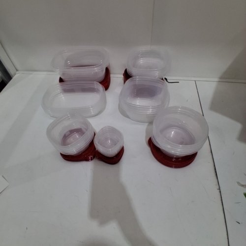 52PC RUBBERMAID TAKEALONGS FOOD STORAGE CONTAINERS - RUBY RED (2108385) image 2