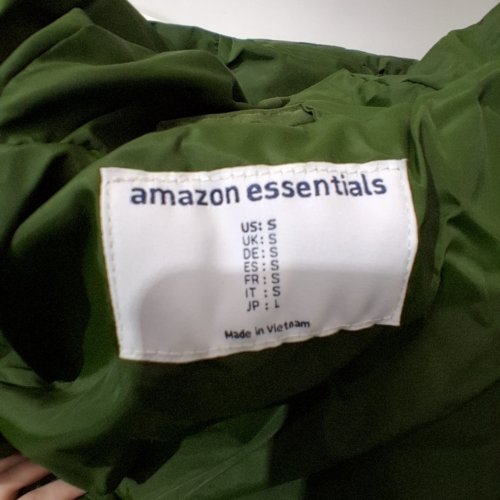 WOMENS AMAZON ESSENTIALS OVERSIZED HOODED PUFFER COAT - SMALL - GREEN (STYLE: AEWP30284F23) image 3
