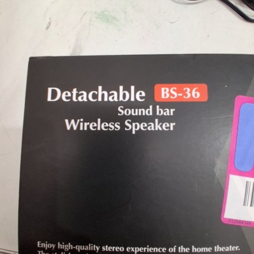DETACHABLE 3D WIRELESS TV HOME THEATRE SOUNDBAR - BLACK (MODEL: BS-36) image 3