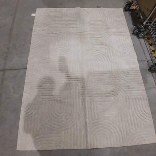 WASHABLE NON-SLIP AREA RUG - 5FT X 7FT - BEIGE image 2