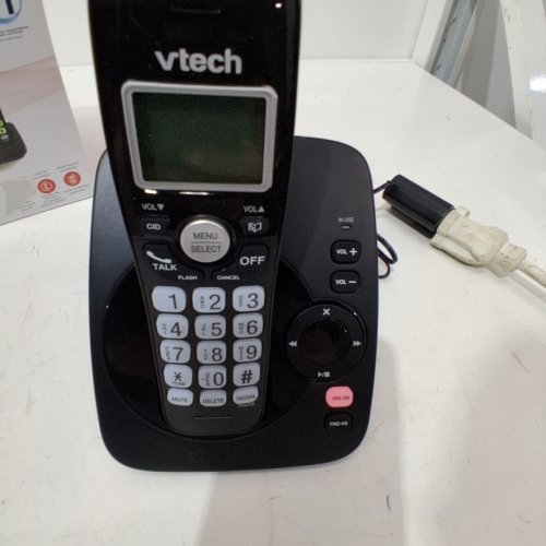 VTECH DECT 6.0 HANDSET CORDLESS HOME PHONE ANSWERING MACHINE - CALLER ID, 14 MINUTES RECORDING TIME, STORES 30 CALLS - BLACK - (MODEL: CS6224-21) image 2