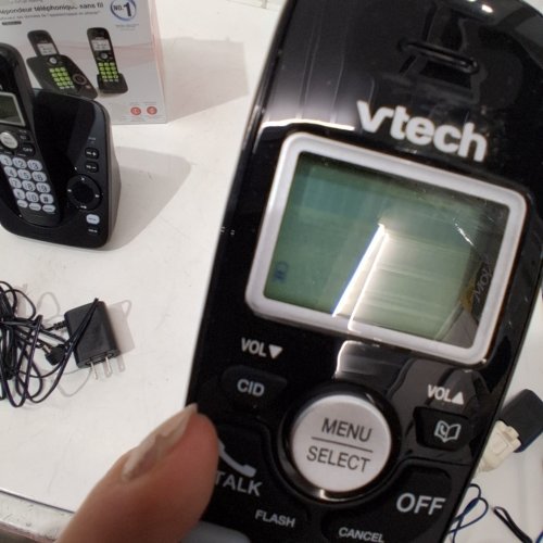 VTECH DECT 6.0 HANDSET CORDLESS HOME PHONE ANSWERING MACHINE - CALLER ID, 14 MINUTES RECORDING TIME, STORES 30 CALLS - BLACK - (MODEL: CS6224-21) image 3