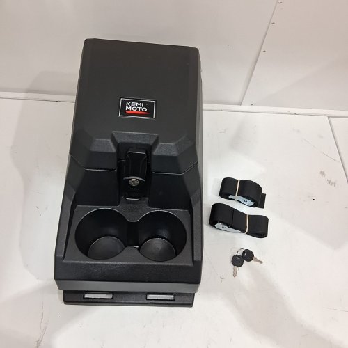 KEMIMOTO UTV ARMREST LOCKING CENTER CONSOLE STORAGE BOX WITH CUP HOLDERS - BLACK image 3