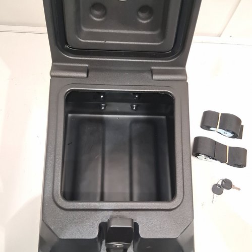 KEMIMOTO UTV ARMREST LOCKING CENTER CONSOLE STORAGE BOX WITH CUP HOLDERS - BLACK image 4