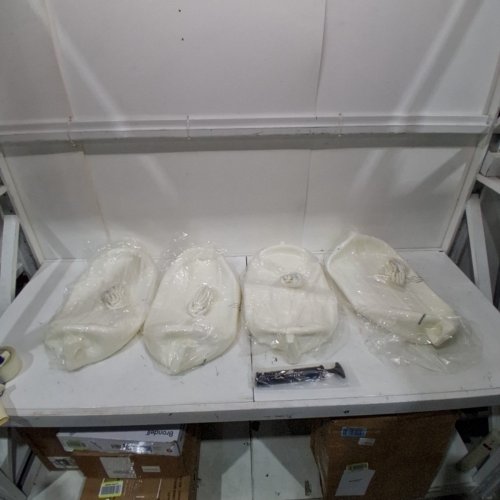 4PK BOAT FENDER BUMPERS WITH LINE - G3 20" X 5.5" - WHITE image 3