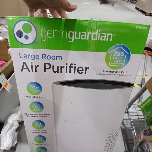 GERMGUARDIAN LARGE ROOM AIR PURIFIER - 395 SQ. FT. - WHITE (MODEL: AC9600W) image 3