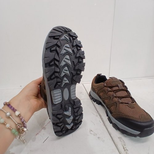 MENS HIKING OUTDOOR SHOES - EU 42/SIZE 9 - BROWN image 3