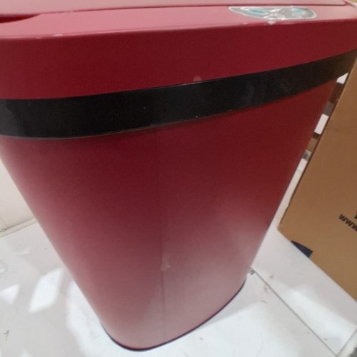 OVAL AUTOMATIC TOUCH FREE GARBAGE TRASH CAN - 13 GALLON - RED (MODEL: TC-1350R-RED ) image 5