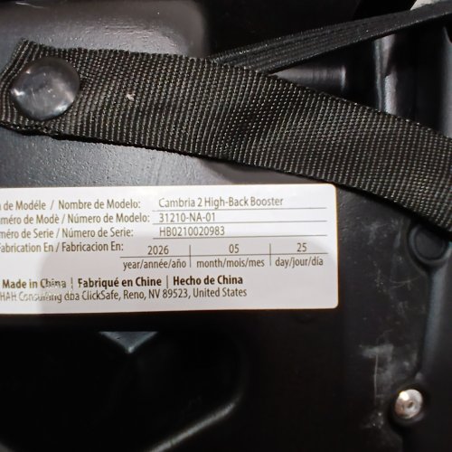 DIONO CAMBRIA 2 HIGH BACK AND BACKLESS BOOSTER SEAT, 40 - 120 LBS - BLACK (MODEL: 31210-NA-01) image 2