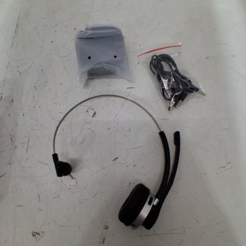 MPOW HC3 WIRELESS BLUETOOTH HEADSET WITH CHARGING DOCK - BLACK WITH SILVER TRIM (MODEL: BH433B) image 2