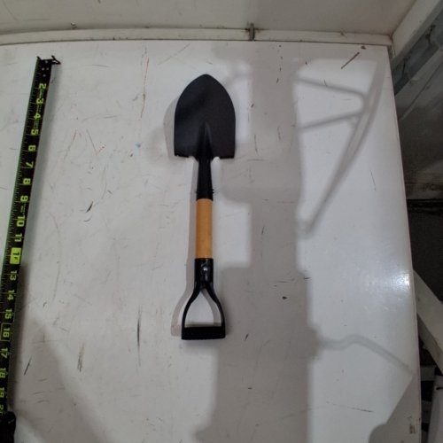 HAND GARDEN TROWEL - APPROX. 13" LONG - BLACK AND WOOD TONE image 2