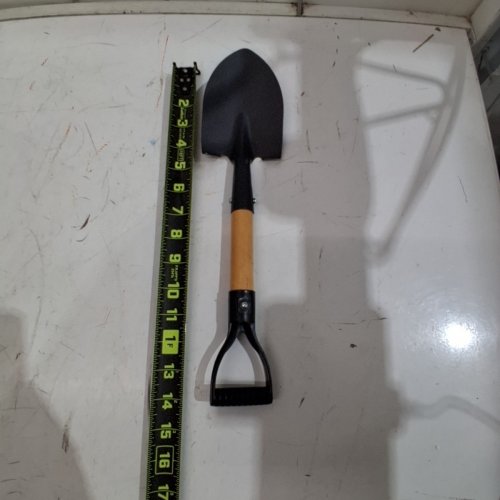 HAND GARDEN TROWEL - APPROX. 13" LONG - BLACK AND WOOD TONE image 3