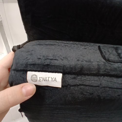 ENITYA READING PILLOW FOR SITTING IN BED ADULT BACK PILLOW FOR BED SITTING UP - MEDIUM - 19" - BLACK image 2
