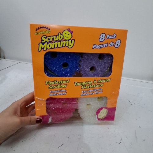 8PK SCRUB MOMMY & SCRUB DADDY FLEX TEXTURE SCRUBBER SPONGE - ASSORTED COLORS image 2