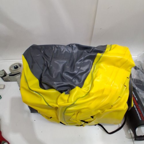 INTEX EXPLORER K2 INFLATABLE KAYAK SET WITH ALUMINUM OARS AND PUMP - 2 PERSON - 400LBS CAP - YELLOW/GREY (MODEL: 68307EP) image 3