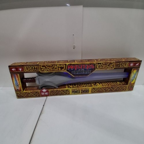 MASTERS OF THE UNIVERSE HE-MAN POWERS OF GRAYSKULL SWORD WITH LIGHTS DIALOGUE SOUNDS & VIBRATION - 27" - GREY (MODEL:JKJ17) image 3