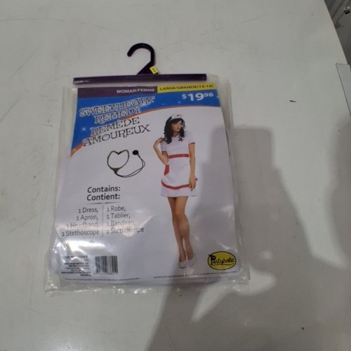 4PC WOMEN'S PARTYHOLIC SWEETHEART REMEDY NURSE COSTUME SET - LARGE - WHITE / RED (STYLE: 12279M) image 2