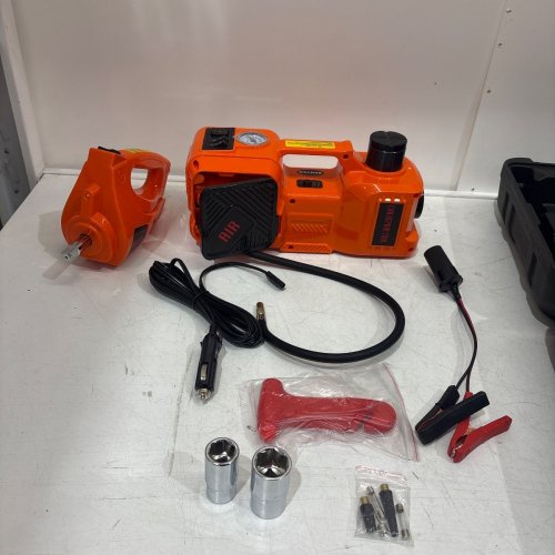 E-HEEP ELECTRICAL HYDRAULIC CAR JACK WITH TORQUE WRENCH - 5 TON CAPACITY - 12V - 180W - AIR PUMP WITH 150PSI - ORANGE (MODEL: TT02) image 3