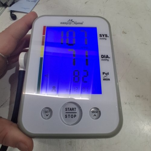 EASY@HOME AUTOMATIC ACCURATE CUFF BLOOD PRESSURE MONITOR BACKLIT DISPLAY - 8.7” - 16.5” CUFF - WHITE - (MODEL: EBP-095) image 2
