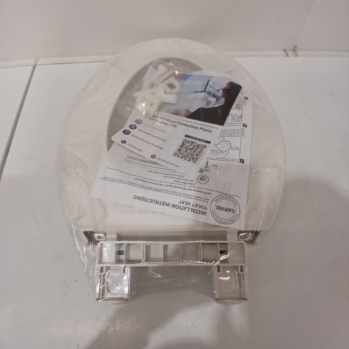 GARVEE ELONGATED SLOW CLOSE PLASTIC TOILET SEAT - 19" - WHITE (MODEL: PHO_11GXK800) image 2