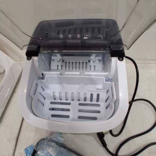 EUHOMY COUNTERTOP ICE MAKER MACHINE WITH HANDLE, BASKET AND SCOOP - MAKES 26LB/DAY - BLACK (MODEL: IM001-BBL-CAEH) image 5
