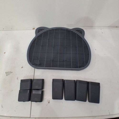 KITTY LITTER TRAPPING TRAY WITH 2 LEG HEIGHTS - GREY image 2