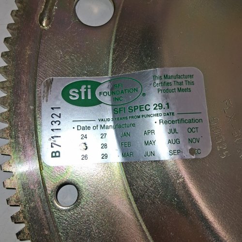 PRW POWER SFI RATED FLEXPLATE - FOR FORD 289, 302, AND 351 WINDSOR ENGINES (1963–1982) - GOLD (MODEL: 1830201) image 4